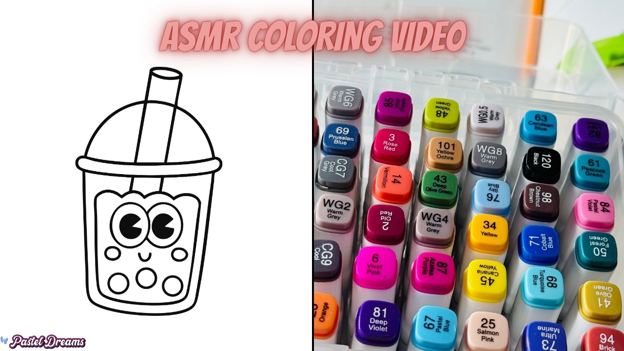 Relaxing and satisfying coloring video | ASMR Coloring my own coloring book