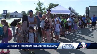12th annual 40/29 and Arkansas CW Backpack Giveaway draws hundreds