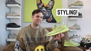 yeezy semi frozen yellow outfit