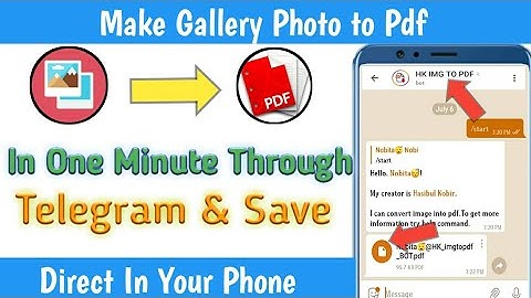 How to convert Image to PDF using telegram bot| Crazy Hero
