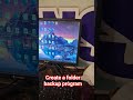 #create a folder#backup all program#backup folder #education #advance #tricks
