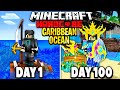 I Survived 100 Days in the Caribbean Ocean in Minecraft.. Here&#39;s What Happened..