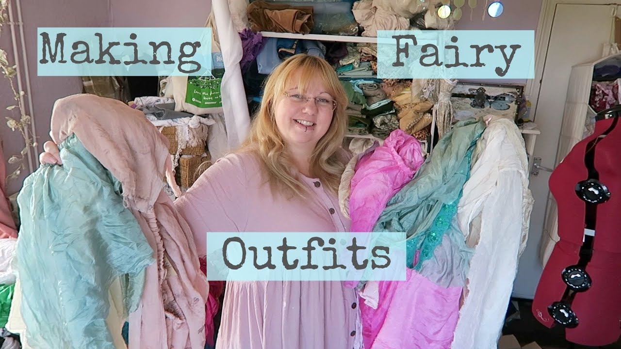 Making fairy outfits with hand-dyed & naturally dyed silk and cotton