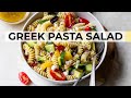 GREEK PASTA SALAD | easy, healthy recipe