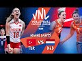 Turkey vs. Netherlands - FIVB Volleyball Nations League - Women - Match Highlights, 18/06/2021