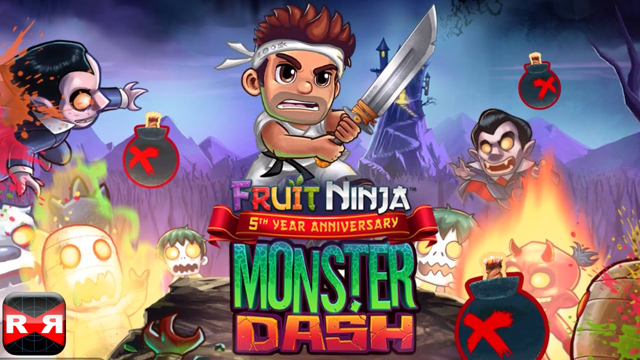 Monster Dash: Fruit Ninja 5th Year Anniversary & New Weapons Update Gameplay