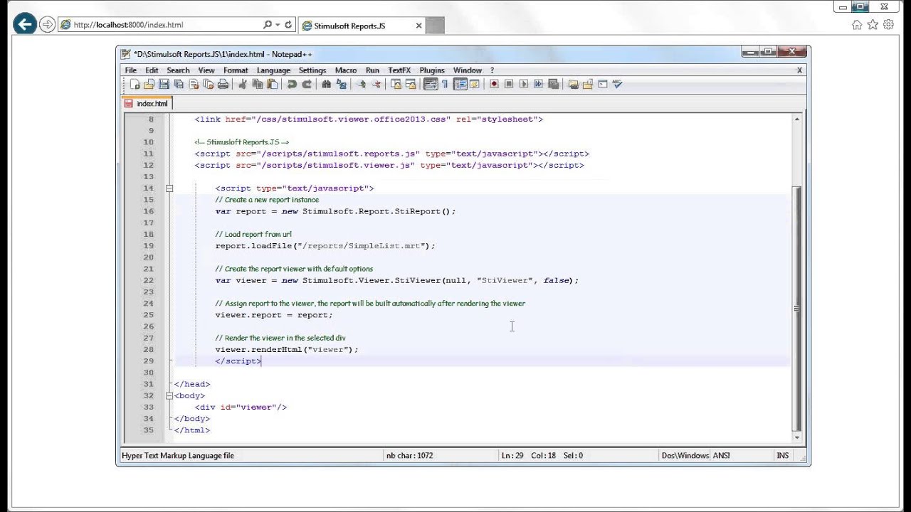 Show Viewer and Loading Report from Code in Stimulsoft  - [Shot  on version ] - YouTube