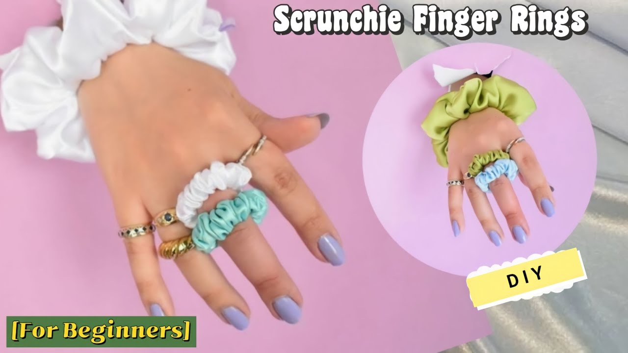 How to Make Finger rings With Fabric/ How to make Scrunchie Finger Rings/ Easy Scrunchie Rings