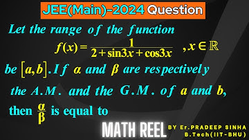 JEE(Main)-2024 Question | Function | Solution by Er. Pradeep Sinha (B.Tech., IIT-BHU)