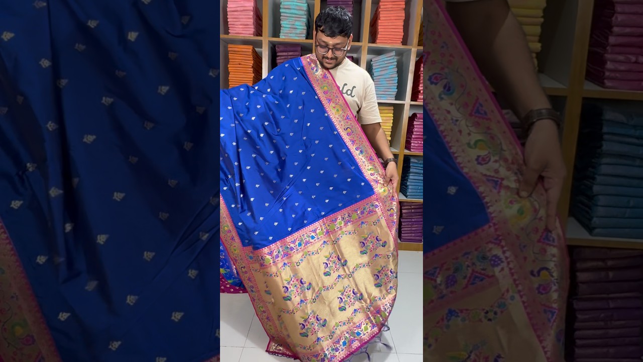 Rajwadi Mor Paithani Zari Butti Saree