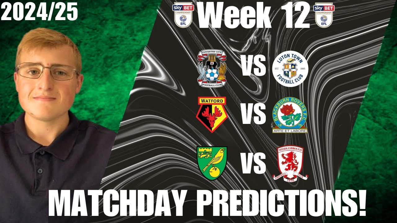 CHAMPIONSHIP MATCH WEEK 12 PREDICTIONS! WILL SHEFF UTD KEEP FALLING & HOW FAR CAN SUNDERLAND GO