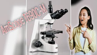 AmScope T690C-M Digital Trinocular Compound Microscope REVIEW (40X-2500X Magnification)