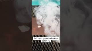 DIY Monogram Leather Apron | Custom Laser Engraved Initials