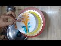 THREAD EFFECT ON THE PINEAPPLE  CAKE : -