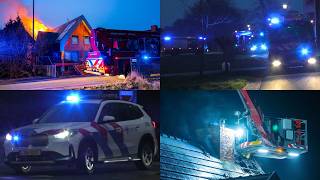 Brandweer en Politie met spoed naar een Uitslaande Woningbrand aan de Neerveldstraat in Oss