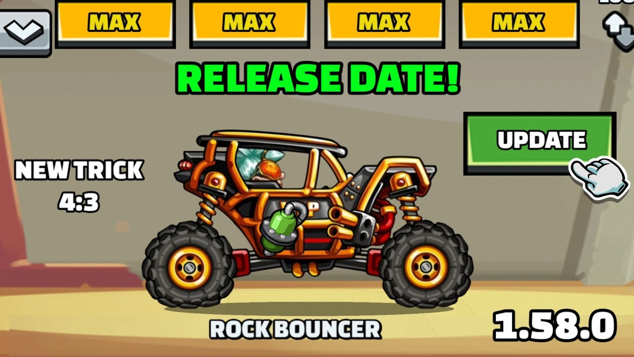 HCR2 ROCK BOUNCER НОВОЕ ОБНОВЛЕНИЕ 1.58.0 | ТРЮК С ШИРОКИМ ОБЗОРОМ | Hill Climb Racing 2
