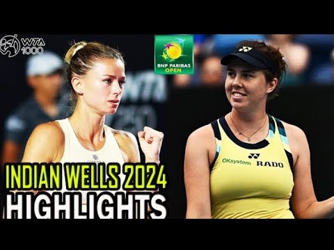 Camita Giorgi vs Linda Noskova Full Highlights | WTA Indian Wells 2024