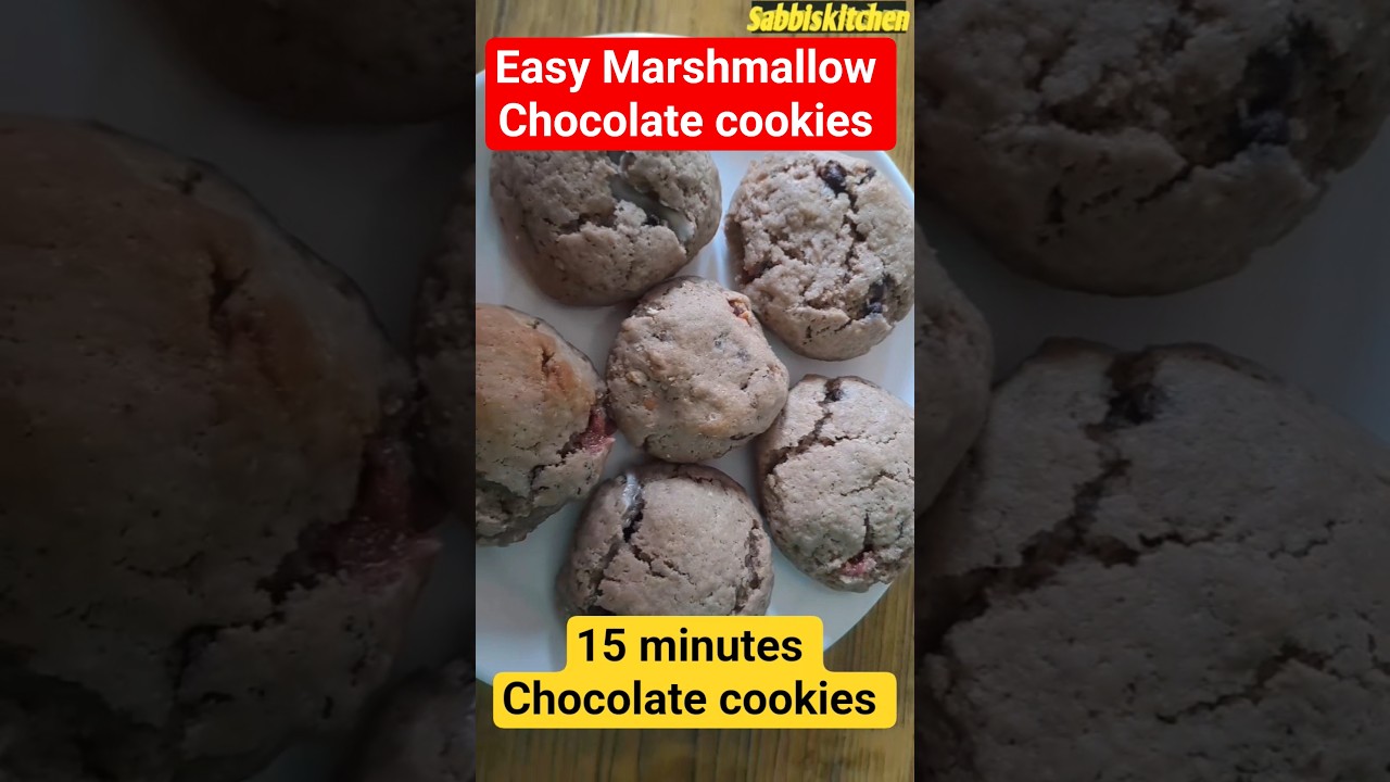 15 mins easy Marshmallow Chocolate cookies/कुकिज  #
