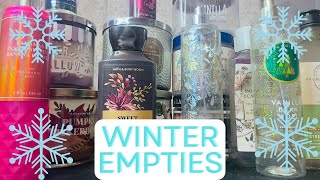 BATH & BODY WORK EMPTIES | 3 months of Winter body care ❄️