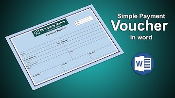 How to Create a Simple Payment Voucher Template Format in Microsoft Word