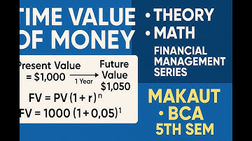 Time Value of Money | Theory & Numerical Examples | Financial Management Series 5 | MAKAUT BCA 5th