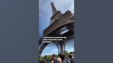 Person spotted climbing Eiffel Tower on Olympics