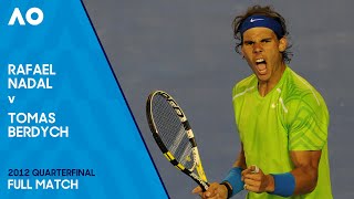 Rafael Nadal v Tomas Berdych Full Match | Australian Open 2012 Quarterfinal