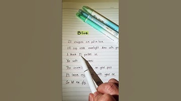 Thumbnail of Blue with lyric #handwriting #lyrics #song #fyp #trending