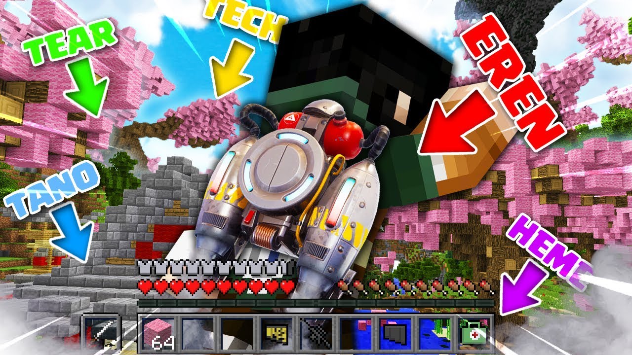 SCONTRI VOLANTI CON IL JETPACK - Minecraft ITA - FORTCRAFT w/ Tear Tech Tano Heme