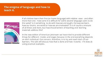 Jeremy Harmer - The enigma of language and how to teach it.