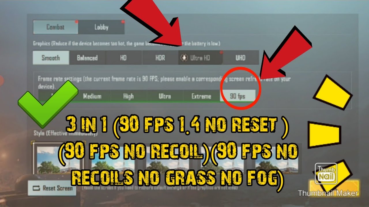 Best pubg tool after 1.4 update 90fps , 90fps with no recoil , no fog and no grass everything 😍😍😍
