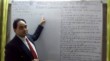 RECTIFICATION LENGTH OF CURVES FOR PARAMETRIC EQUATIONS INTEGRAL CALCULUS LECTURE   90   D  STEP BY