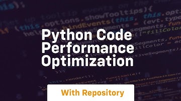 python code performance optimization