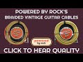 Powered by rock guitar cables for playing with crystal clear sound and vintage rock design