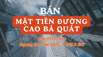 BÁN NHÀ MẶT TIỀN ĐƯỜNG CAO BÁ QUÁT, QUẬN 1, 1 TRỆT 3 LẦU, SỔ HỒNG CÁ NHÂN