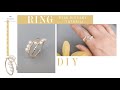 Pearl Ring/Easy Ring/Engraved Twist Wire/Wire Wrap Ring Tutorial/DIY Jewelry/How to make accessories