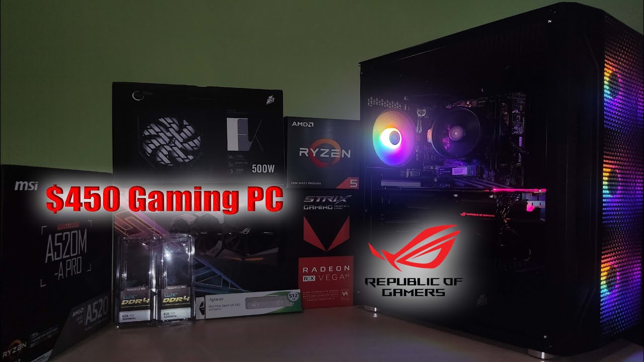 $450 Gaming PC Build - YouTube
