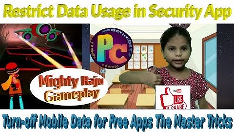 Turn-off mobile data for any app | Restrict data usage in security app |The Master Tricks| Gameplay