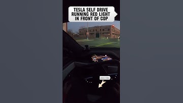 Tesla Self Drive Running Red Light In Front OF COp 👮 🚨😳