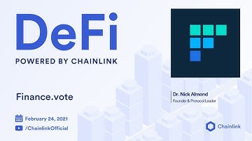 Finance.vote and Chainlink Live Q&A: Using Oracles for Quadratic Governance and Prediction  Markets