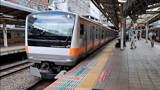 JR東日本中央快速線E233系T23編成中央特快東京行き国分寺駅到着(2023/8/21)