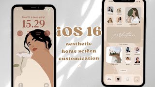 iOS16 Aesthetic Home Screen Customization ~ Tutorial widget and change icons screenshot 1