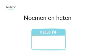 Wat is in het Nederlands het verschil tussen NOEMEN en HETEN?