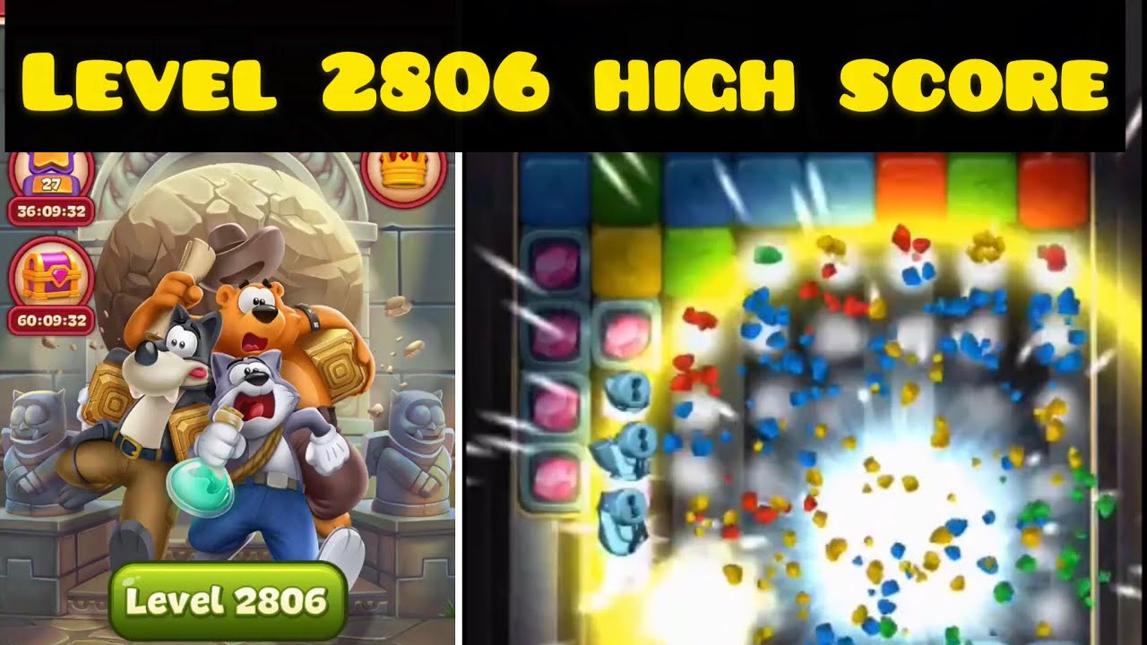 Toon Blast Level 2806-2810 - Tips and Tricks - Best Skills