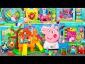 Peppa pig toys unboxing asmr  57 minutes asmr unboxing with peppa pig revew  blind box figure sets