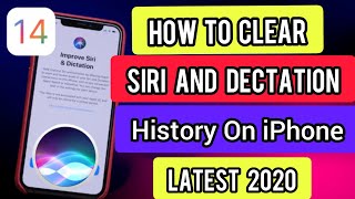Delete siri and dictation history ...