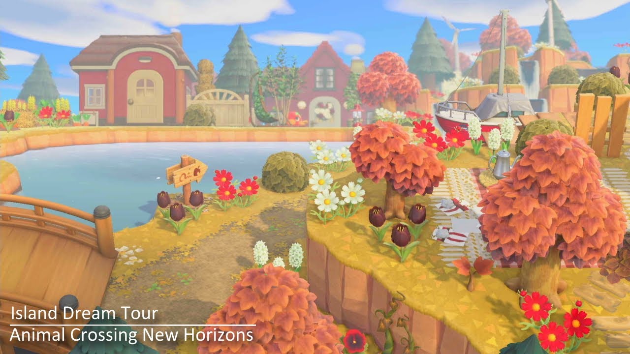 【あつ森】島紹介 アプデ以降に作られた美しい秋の自然島を歩く【あつまれどうぶつの森】夢訪問