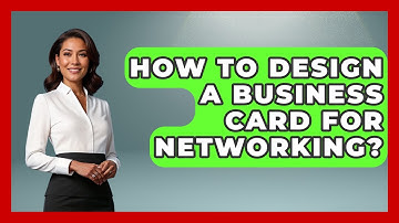 How To Design A Business Card For Networking? - Graphic Design Nerd