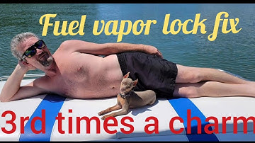 Fuel vapor lock issues fixed, 3rd try on Stingray cuddy cabin,Mercruiser fuel pump n regulator