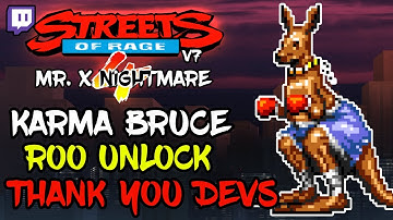 Streets of Rage 4 DLC - Mr X Nightmare - Retro Roo Unlock